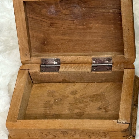 Carved Wooden Jewelry Box - Picture 3 of 4